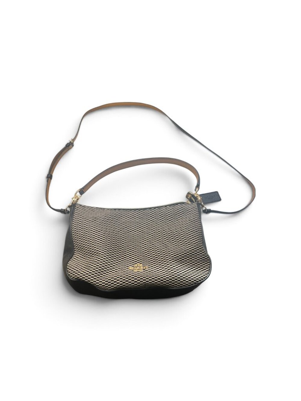 COACH Legacy Jacquard Chelsea Crossbody Bag in Black/Light Gold - Picture 2 of 10